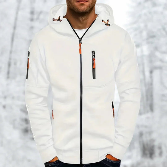 Herren Kapuzenjacke mit Reißverschluss Warm und Bequem 7