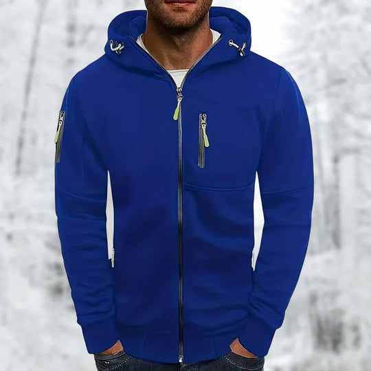 Herren Kapuzenjacke mit Reißverschluss Warm und Bequem 8