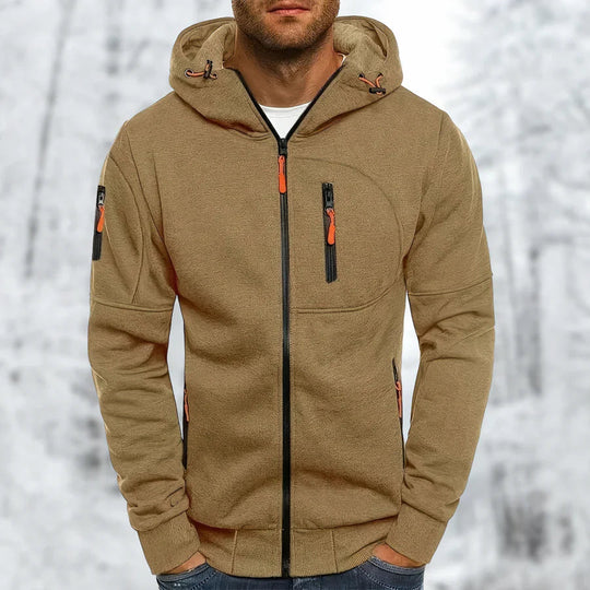Herren Kapuzenjacke mit Reißverschluss Warm und Bequem 0