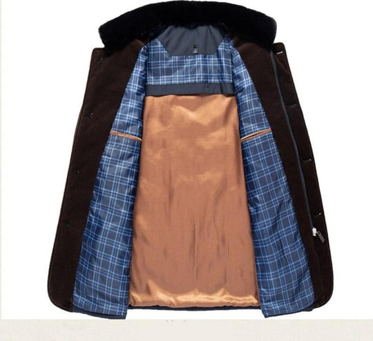 Herren Mantel wetterfest Silhouette Winter mit verstärkten Taschen