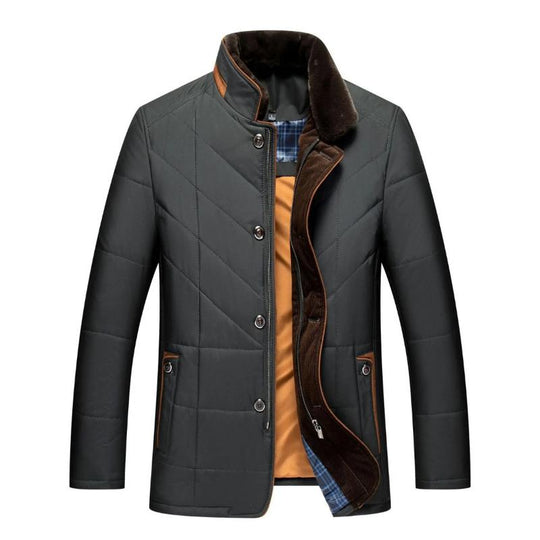 Herren Mantel wetterfest Silhouette Winter mit verstärkten Taschen
