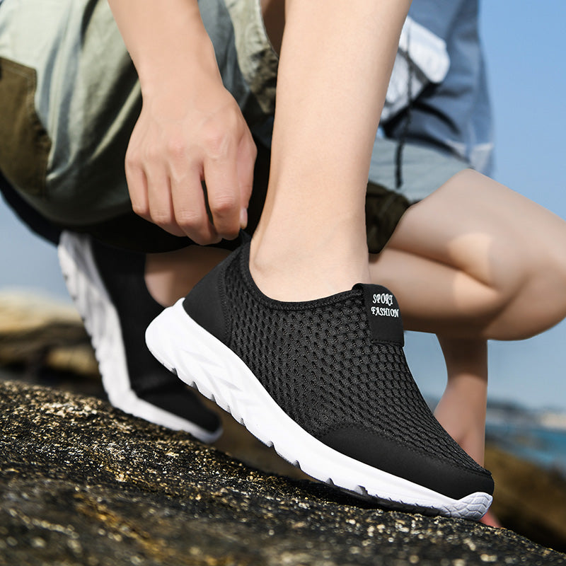 Herren Outdoor Schuhe robust atmungsaktiv Schnürung mit Tragekomfort