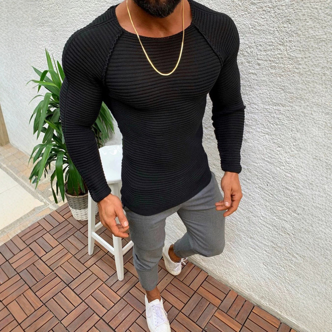 Strickpullover Herren | Raglanärmel & Rippstruktur 2
