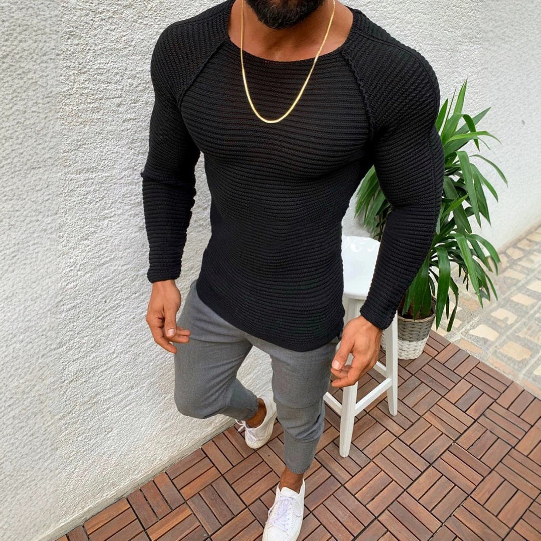 Strickpullover Herren | Raglanärmel & Rippstruktur 4