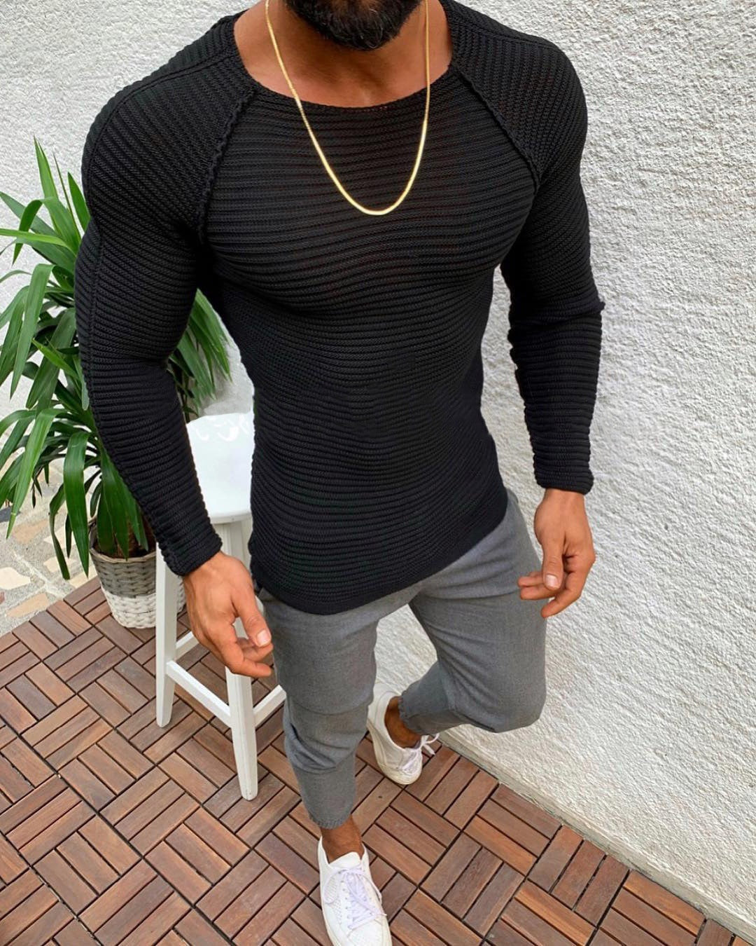 Strickpullover Herren | Raglanärmel & Rippstruktur 6