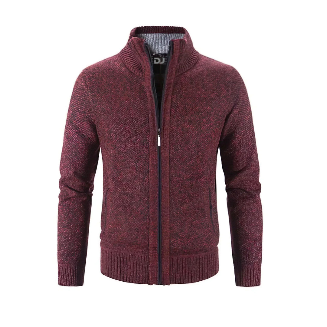 Cardigan Herren Zip-up | Warme Strickjacke mit Reißverschluss 4