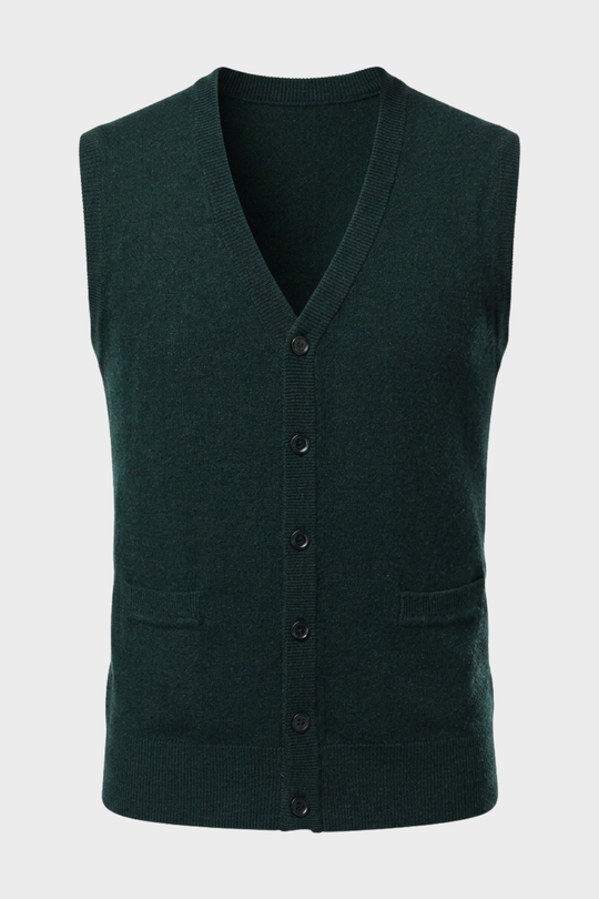 Strickweste Herren | V-Ausschnitt & Knopfverschluss 6