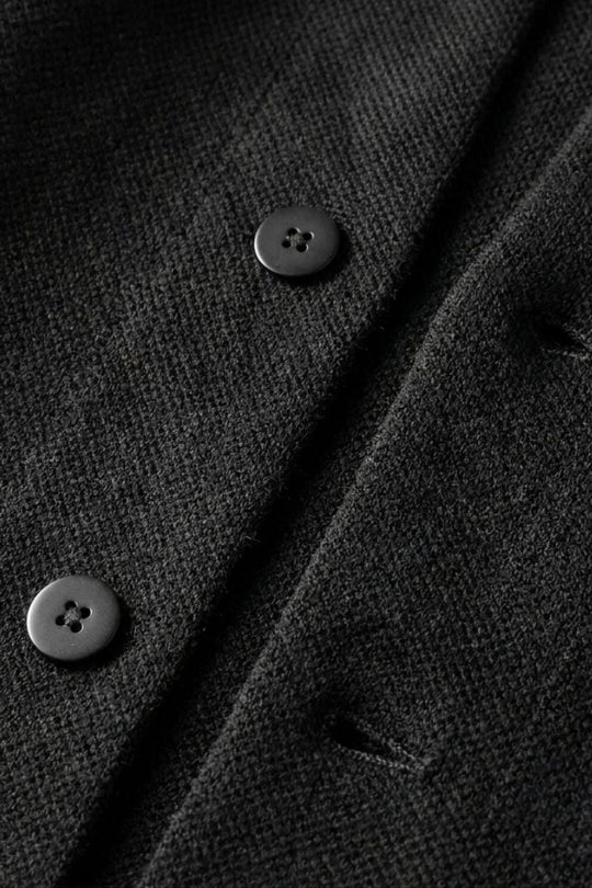 Herren Strickjacke Stehkragen Offene Front Cardigan 2