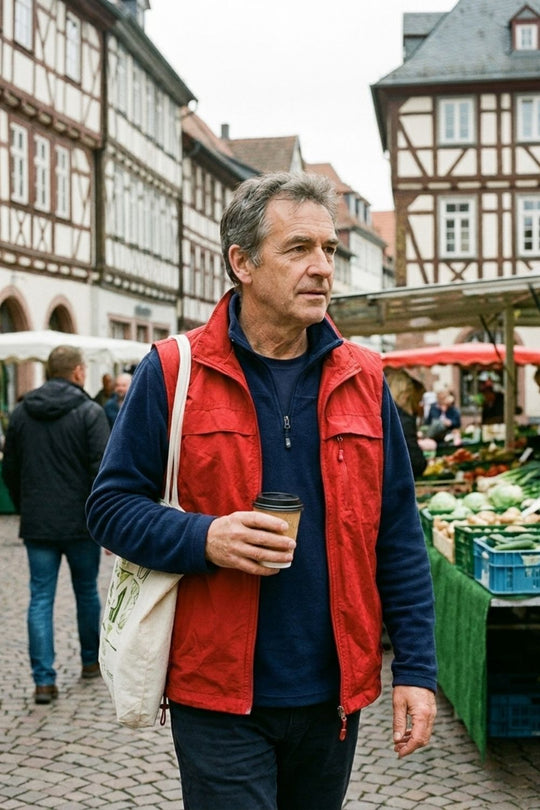 Herren Weste Stehkragen Fronttaschen Frontreißverschluss Ärmellos 9