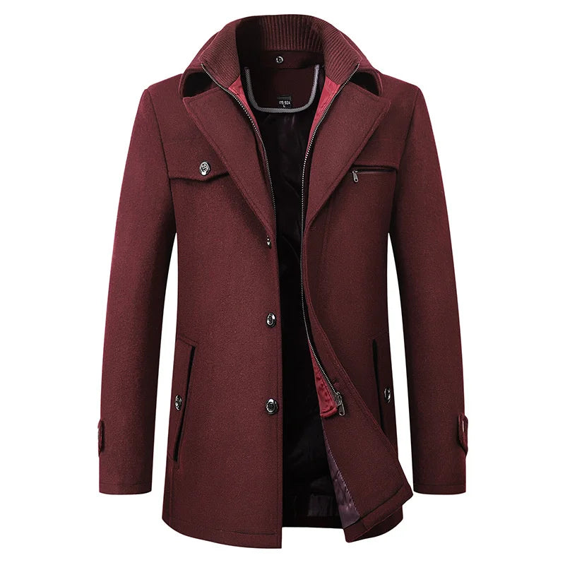 Herren Winterjacke Wasserdicht mit Reverskragen und Reißverschluss 2