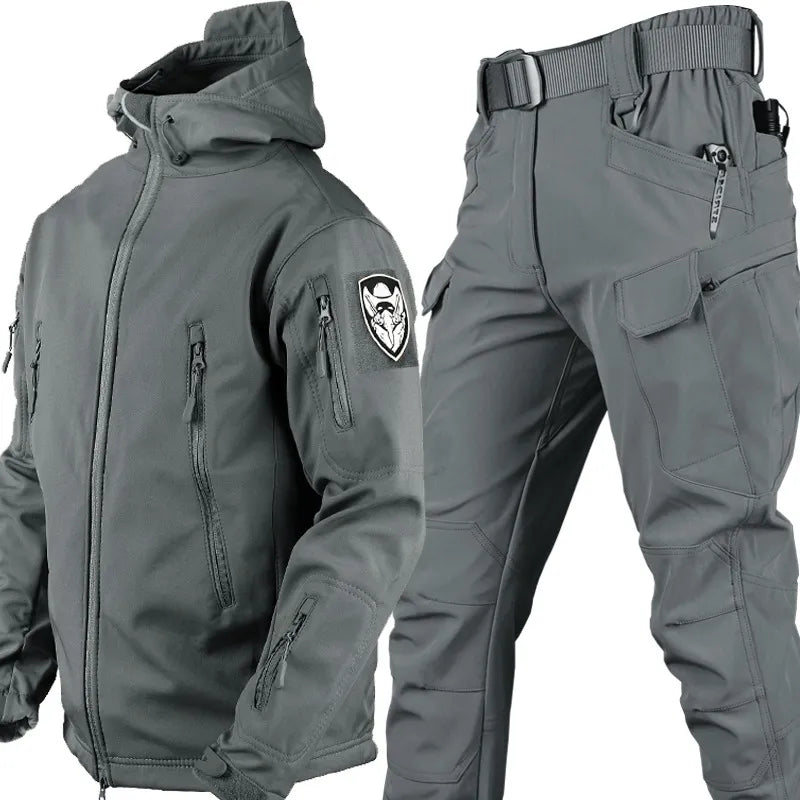 Herren Winterjacke winddicht Wetterschutz mit Reißverschlusstaschen