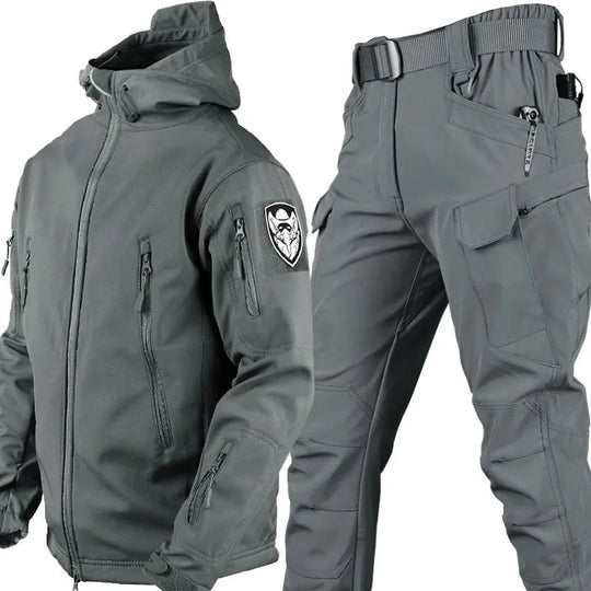 Herren Winterjacke winddicht Wetterschutz mit Reißverschlusstaschen