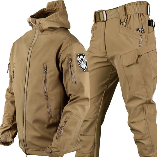 Herren Winterjacke winddicht Wetterschutz mit Reißverschlusstaschen