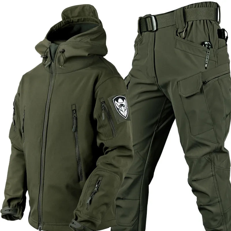 Herren Winterjacke winddicht Wetterschutz mit Reißverschlusstaschen
