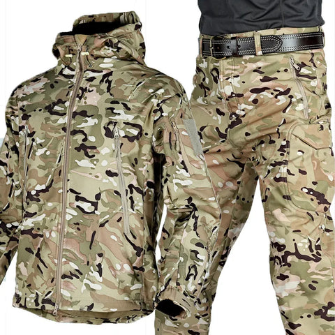 Herren Winterjacke winddicht Wetterschutz mit Reißverschlusstaschen