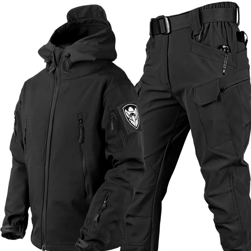 Herren Winterjacke winddicht Wetterschutz mit Reißverschlusstaschen