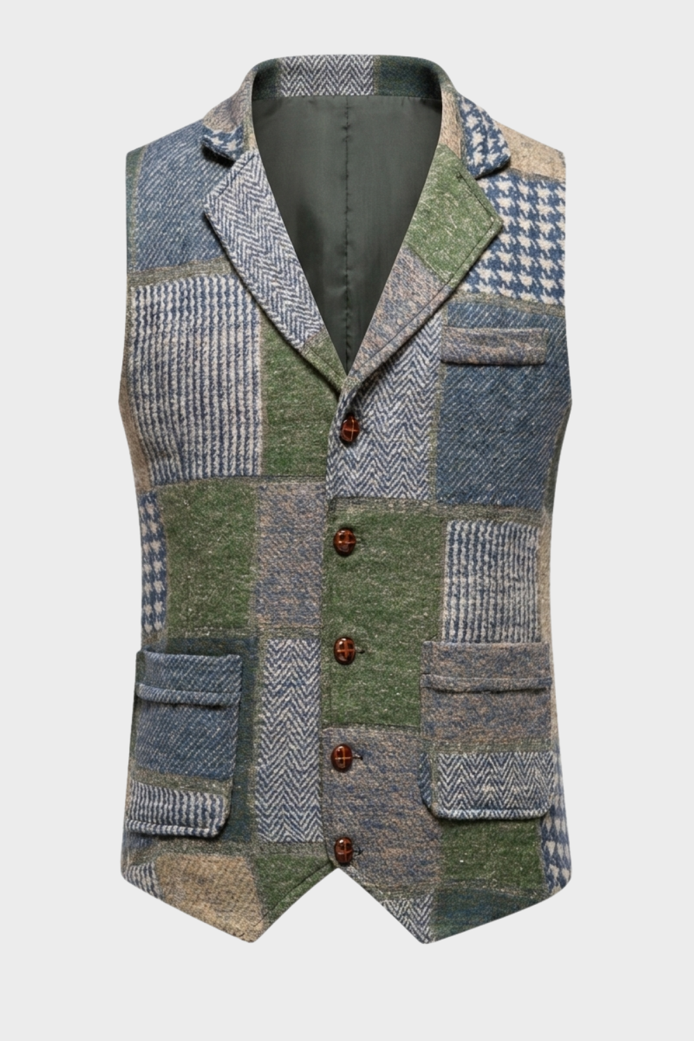 Herren Weste | Knopfverschluss & Kontrastdesign 8