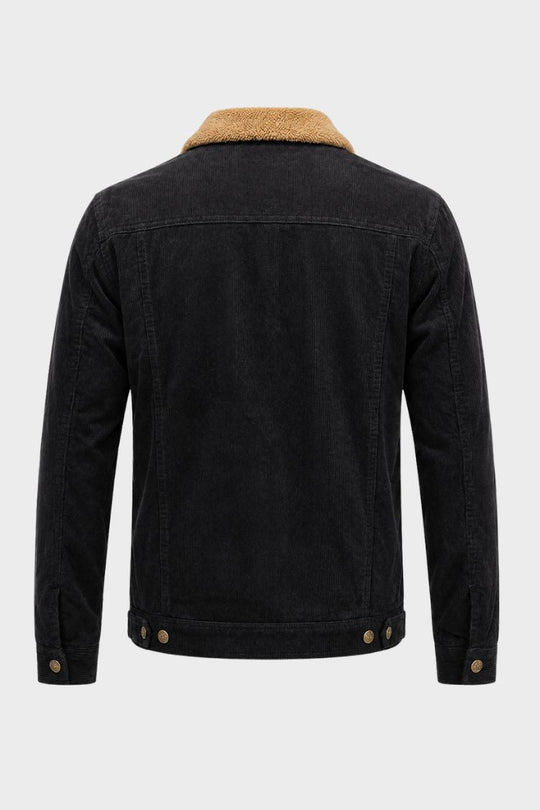 Freizeitjacke Herren | Kontrastkragen & Pattentaschen 3