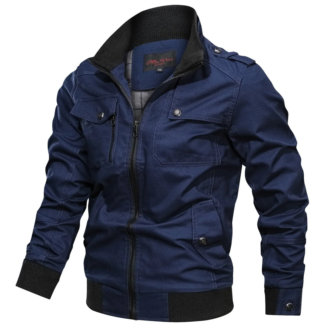 Herren Übergangsjacke Utility-Look Stehkragen | Klassisch Sportlich 3