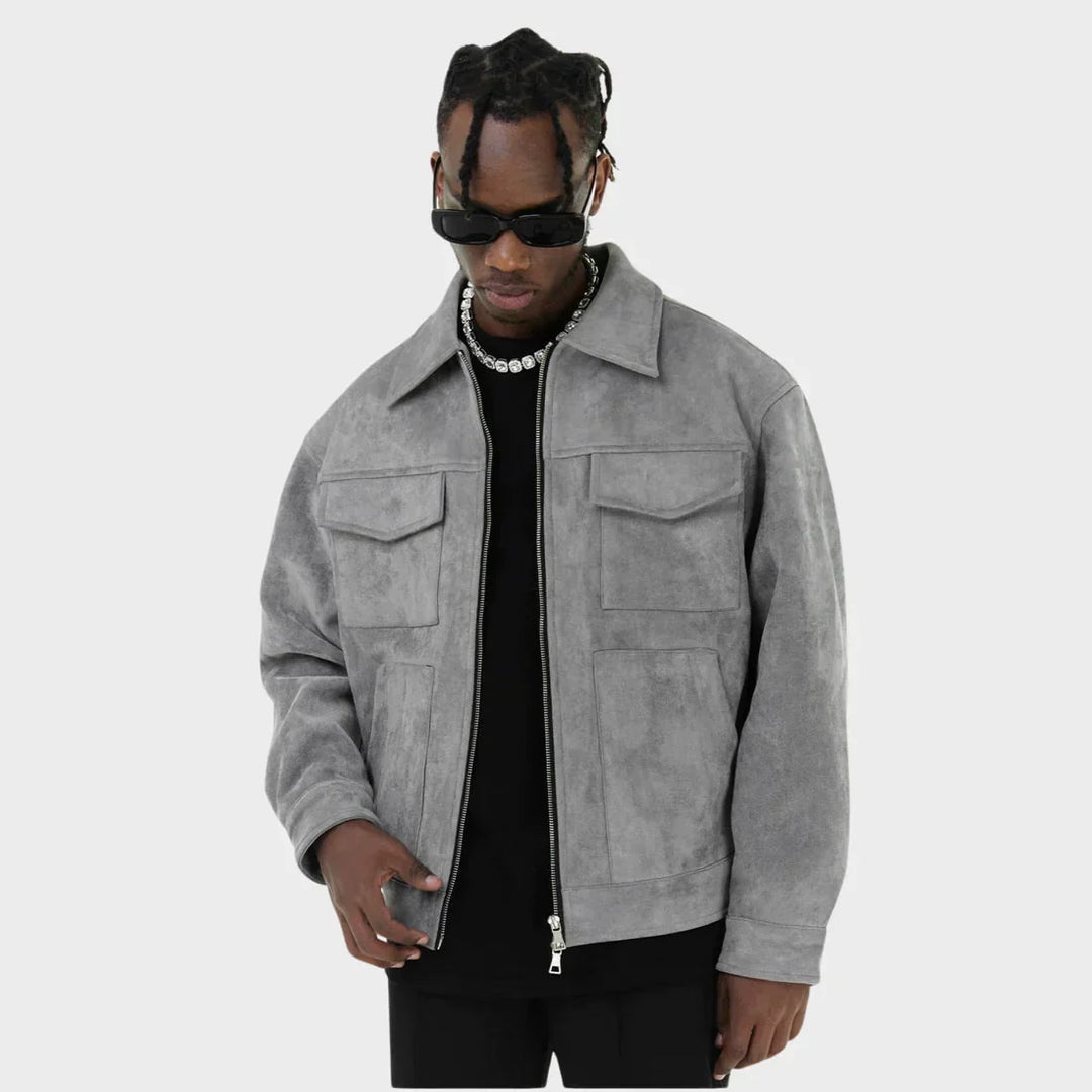 Herren Übergangsjacke mit Reißverschluss und Cargo-Taschen | Übergangsjacke 1
