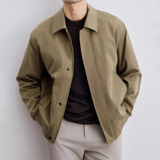 Herren Übergangsjacke mit Spitzkragen | Leichte Frühling Herbstjacke 0