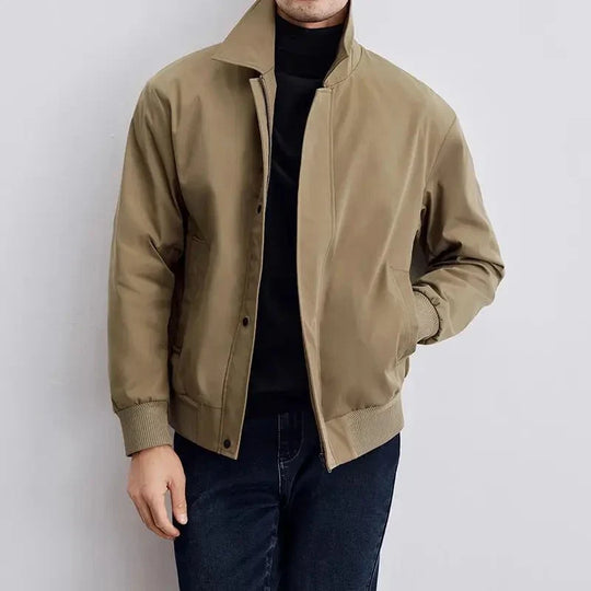 Herren Übergangsjacke mit Spitzkragen | Leichte Frühling Herbstjacke 1