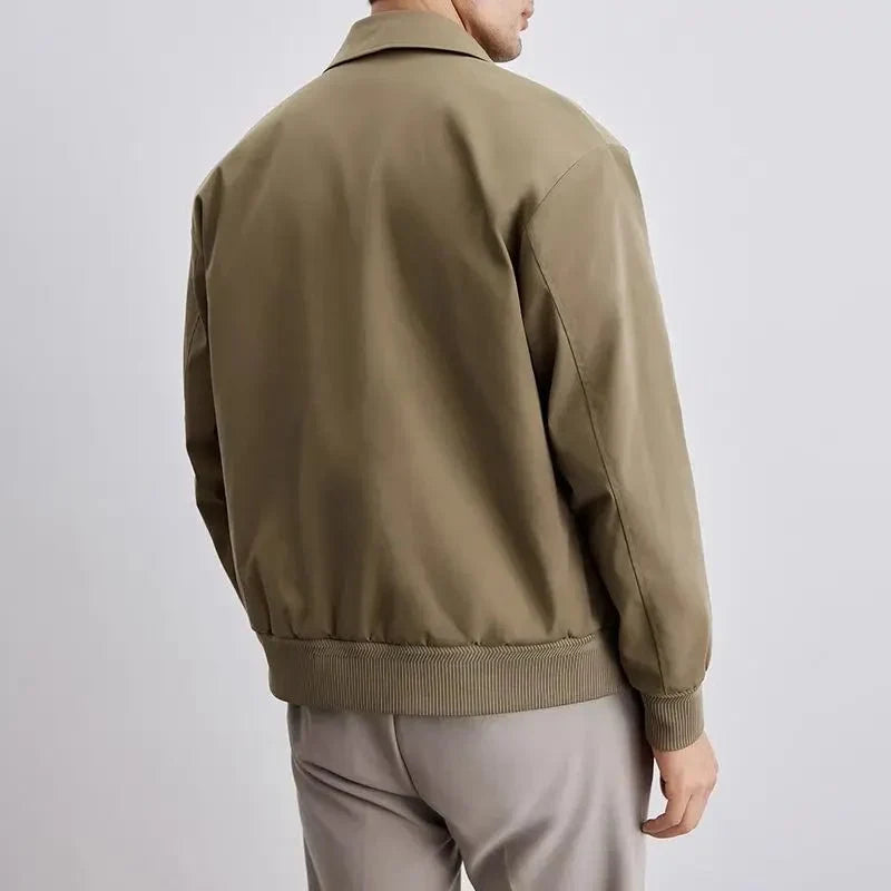 Herren Übergangsjacke mit Spitzkragen | Leichte Frühling Herbstjacke 2