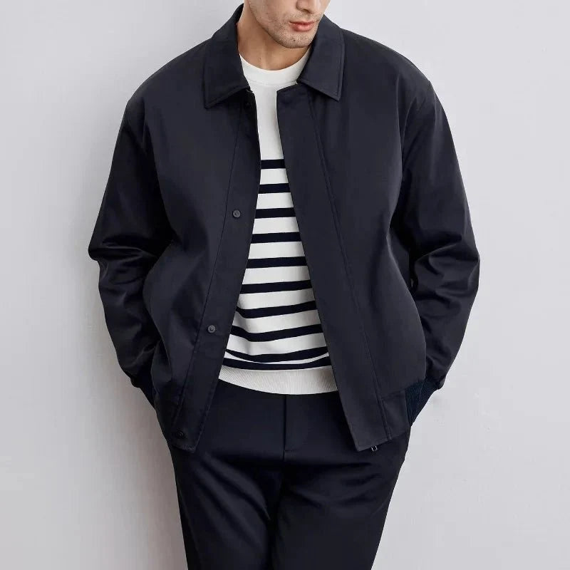 Herren Übergangsjacke mit Spitzkragen | Leichte Frühling Herbstjacke 3