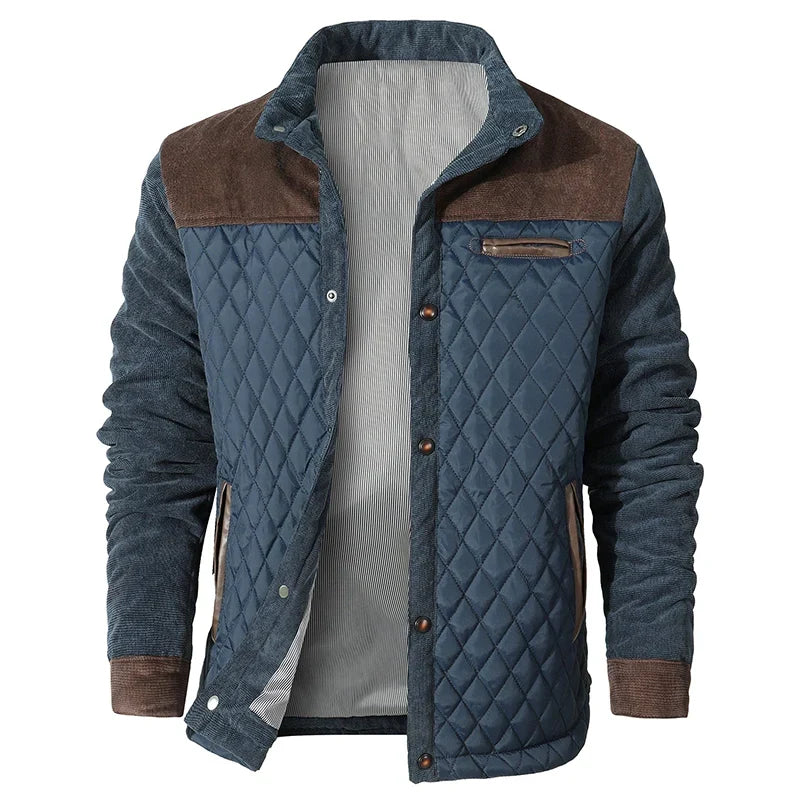 Herrenjacke Blau | Leicht Gepolstert mit Diamant-Steppung 0