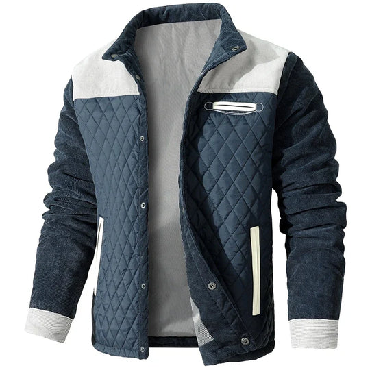 Herrenjacke Blau | Leicht Gepolstert mit Diamant-Steppung 3