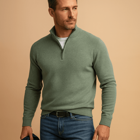 Heren trui met rits | Comfort en stijl voor elke dag - De Mode OutletGQ920025