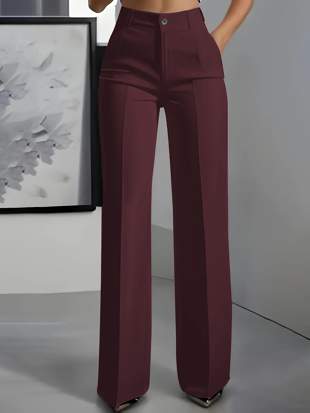 High-Waist-Hose Damen | Weites Bein & Hoher Bund