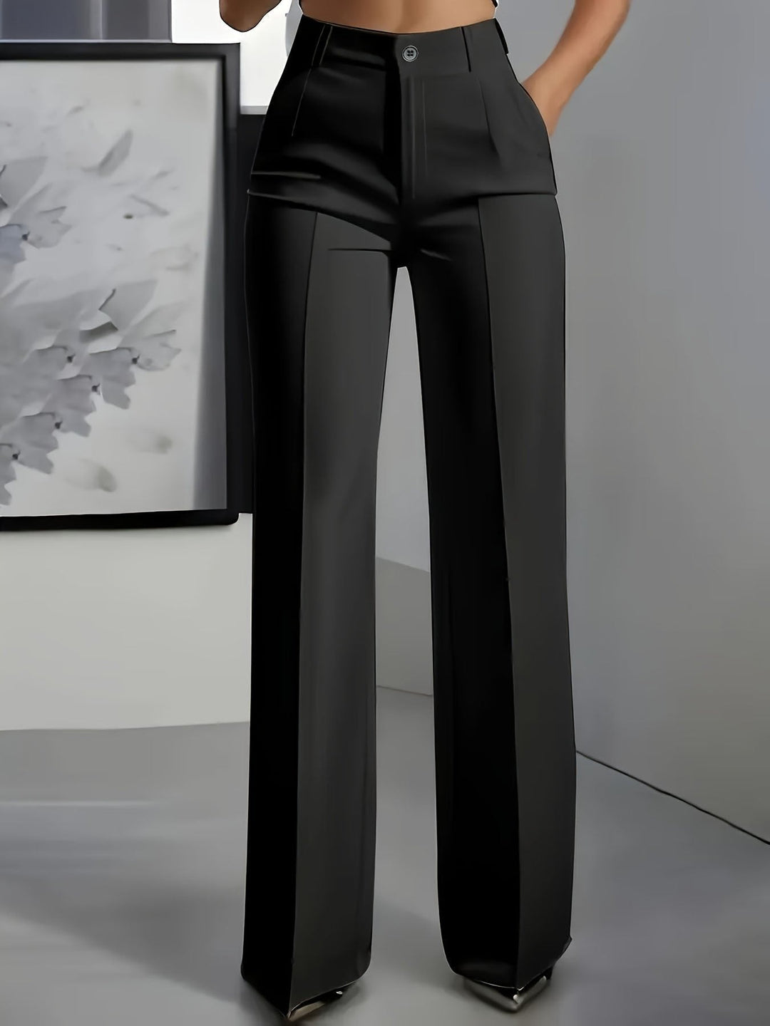 High-Waist-Hose Damen | Weites Bein & Hoher Bund