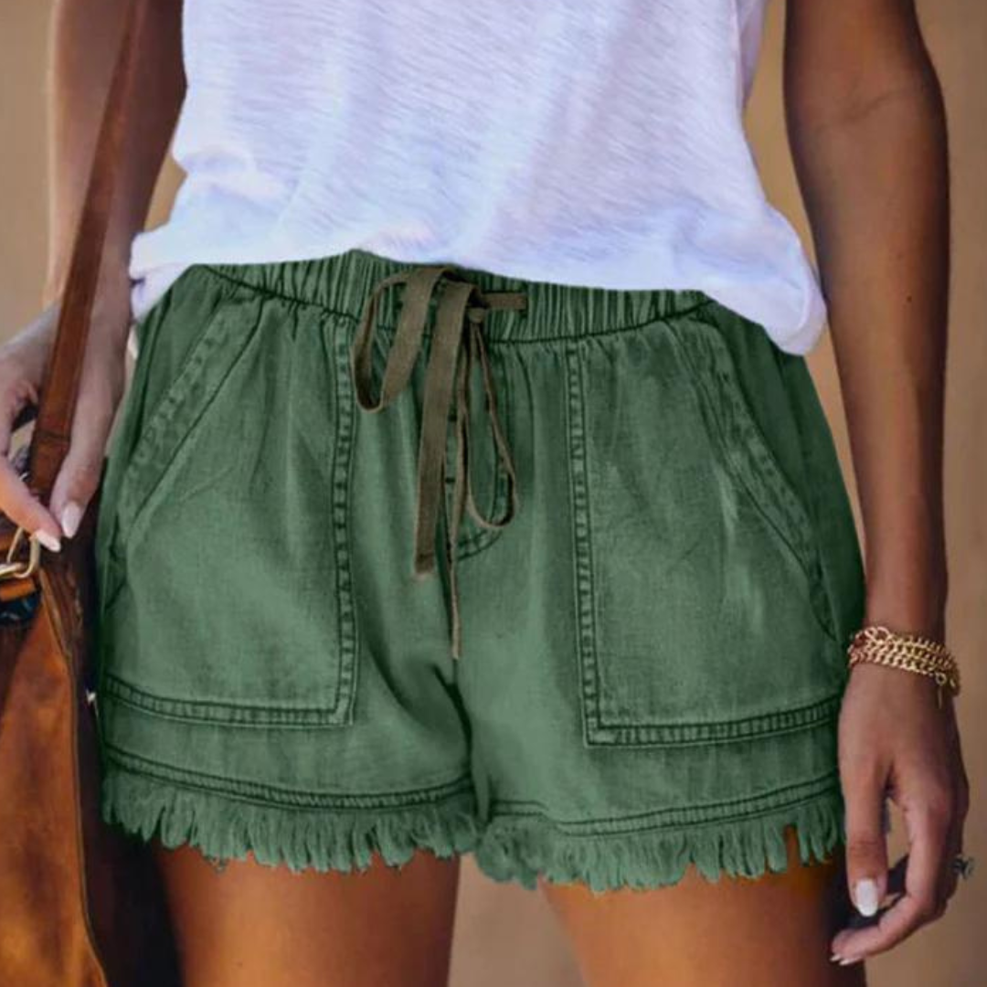 High-Waist-Shorts Damen - Delfine