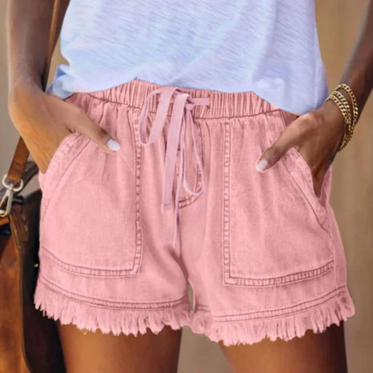 High-Waist-Shorts Damen - Delfine