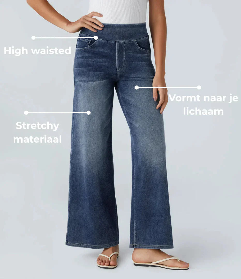 Tessa – Comfortabele jeans - broek met hoge taille en stretch 3