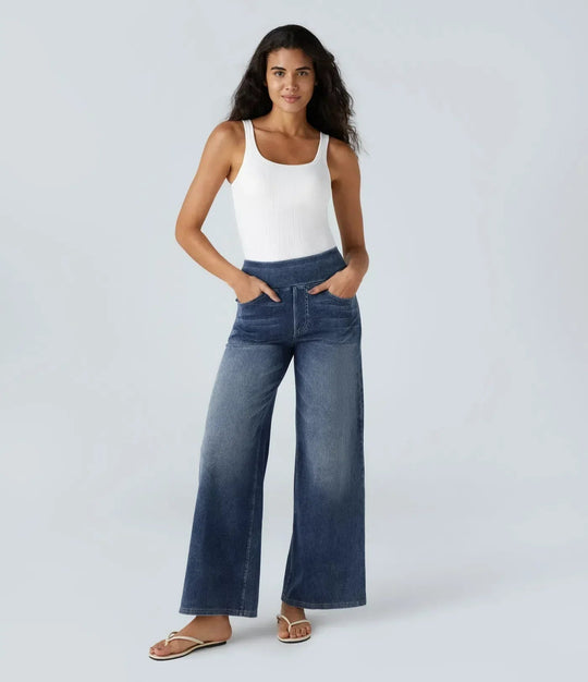 Tessa – Comfortabele jeans - broek met hoge taille en stretch 6