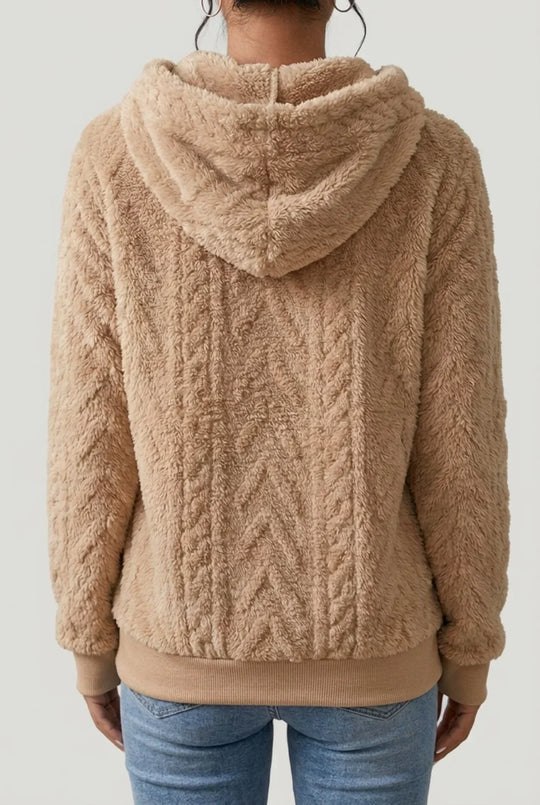 Hoodie Damen | Kuschelweich mit Zopfstruktur