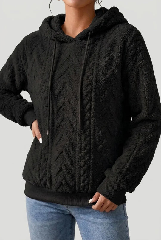 Hoodie Damen | Kuschelweich mit Zopfstruktur