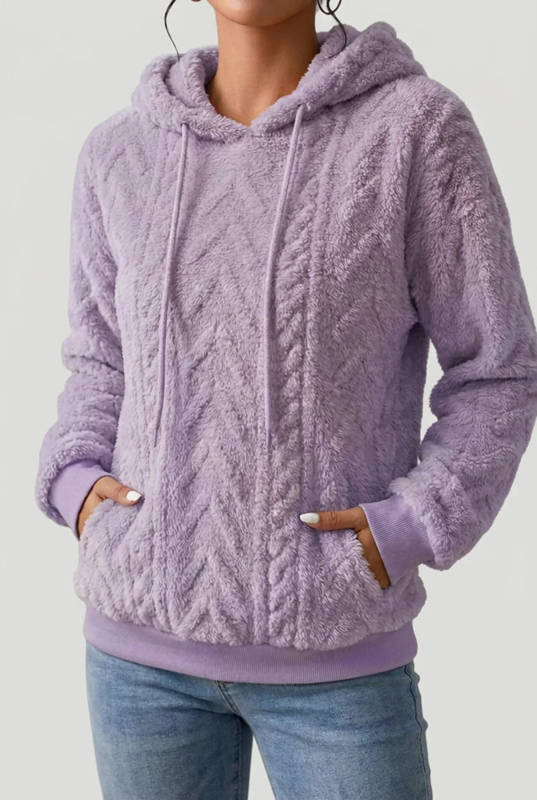 Hoodie Damen | Kuschelweich mit Zopfstruktur