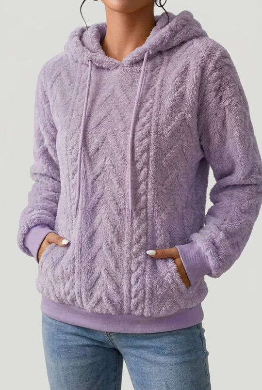 Hoodie Damen | Kuschelweich mit Zopfstruktur