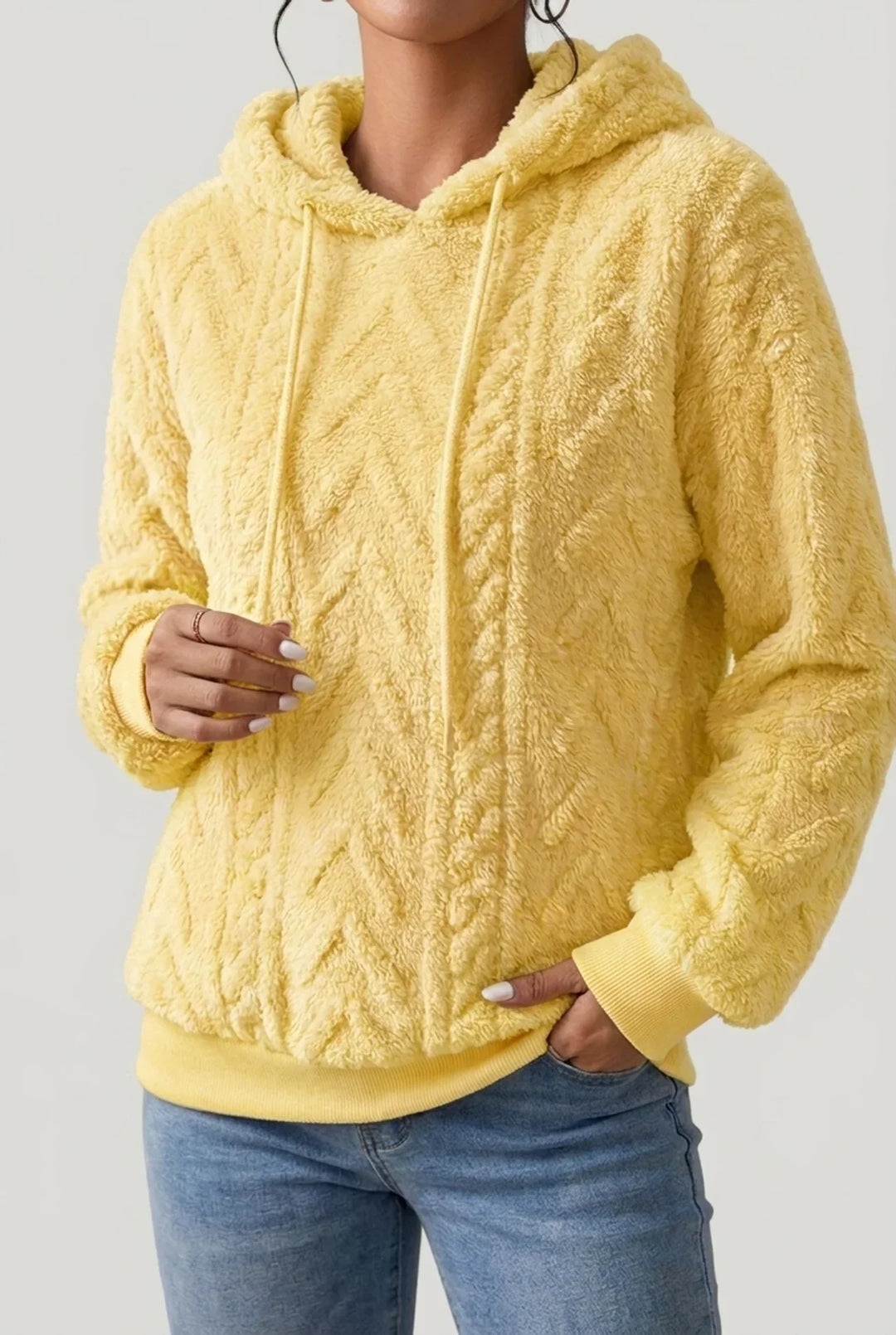Hoodie Damen | Kuschelweich mit Zopfstruktur