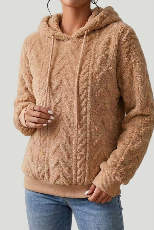 Hoodie Damen | Kuschelweich mit Zopfstruktur