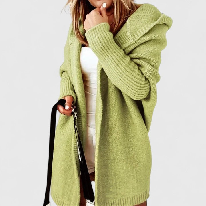 Oversized Gebreide Cardigan Dames Met Capuchon | Cosy 4