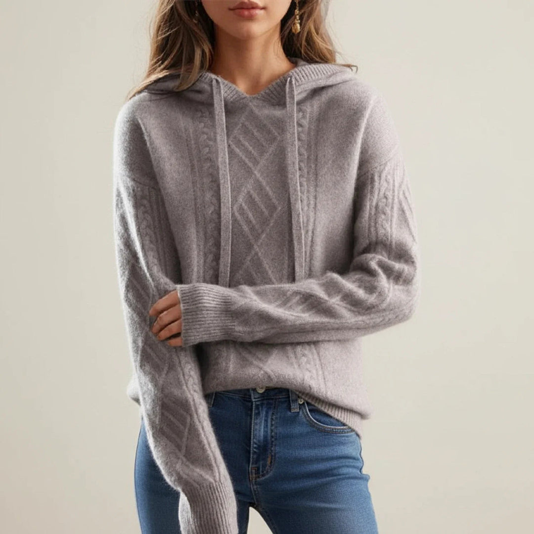 Gebreide Hoodie Dames Kabelknit Oversized | Comfortabel 1