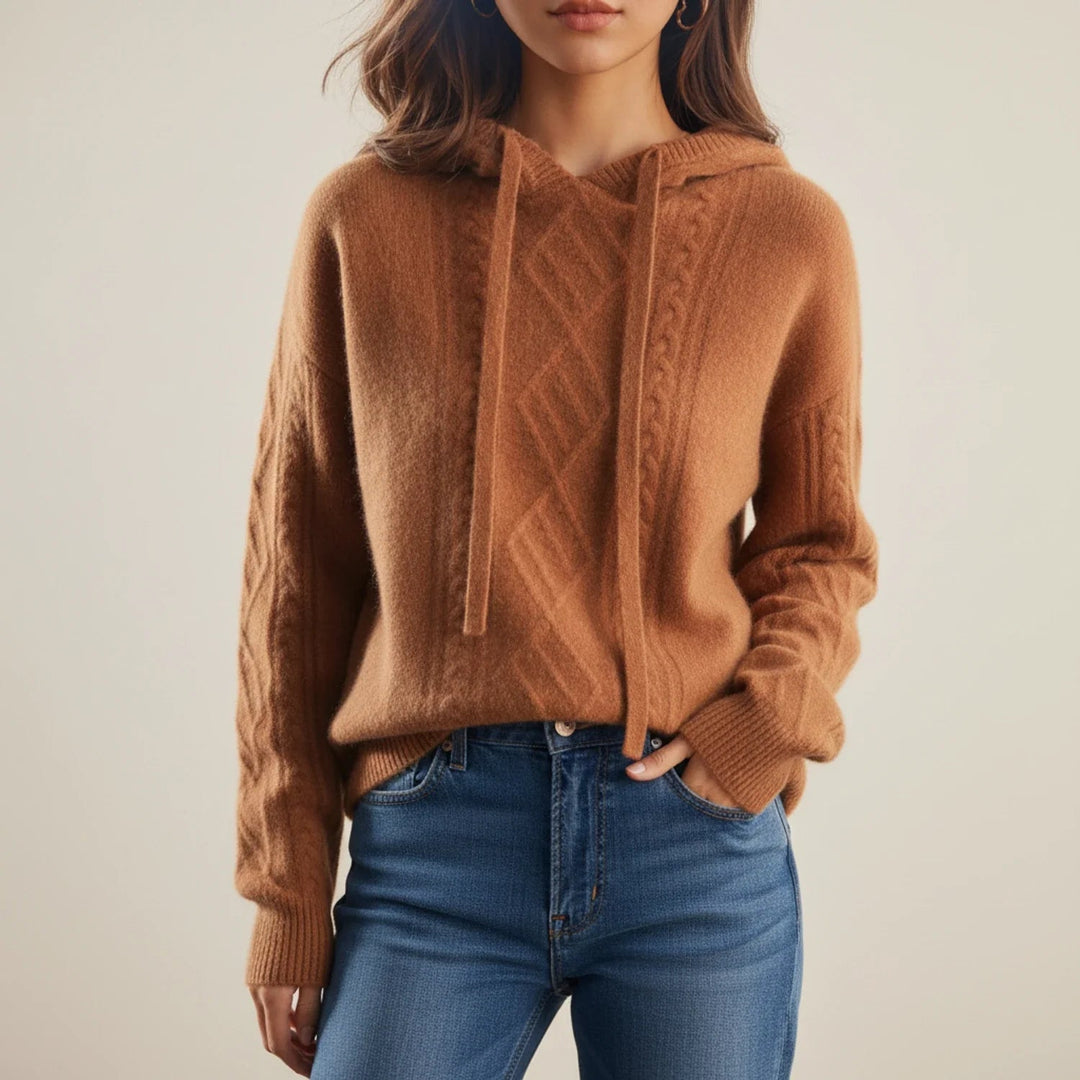 Gebreide Hoodie Dames Kabelknit Oversized | Comfortabel 0