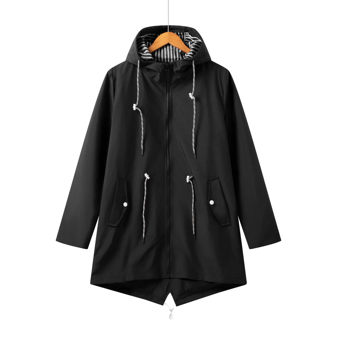 Regenjas voor dames, waterdicht, met capuchon | Normale pasvorm 1