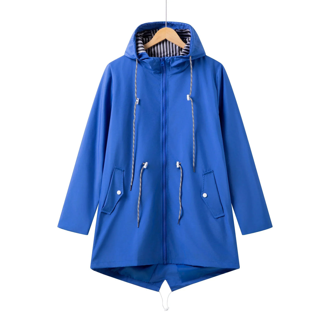 Regenjas voor dames, waterdicht, met capuchon | Normale pasvorm 0