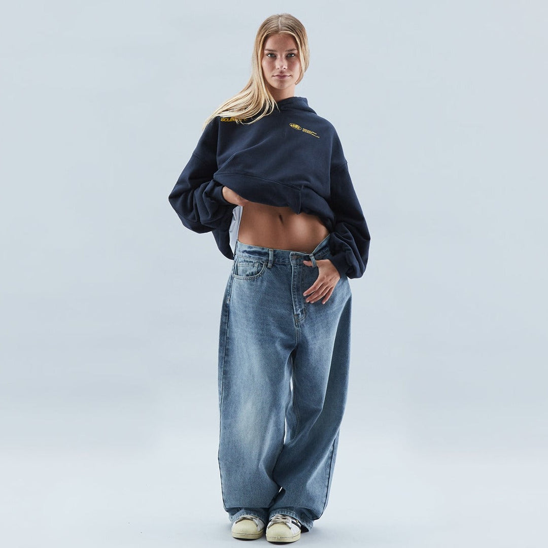 Oversized hoodie met capuchon en geborduurd logo, casual streetwear voor dames en heren
