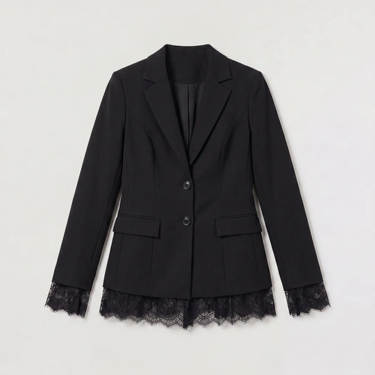 Blazer jacket met kantdetails